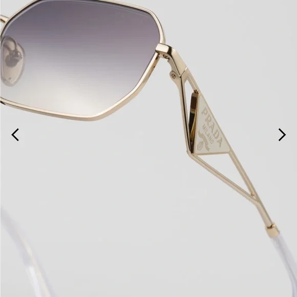 Prada Gold and Gray Sunglasses